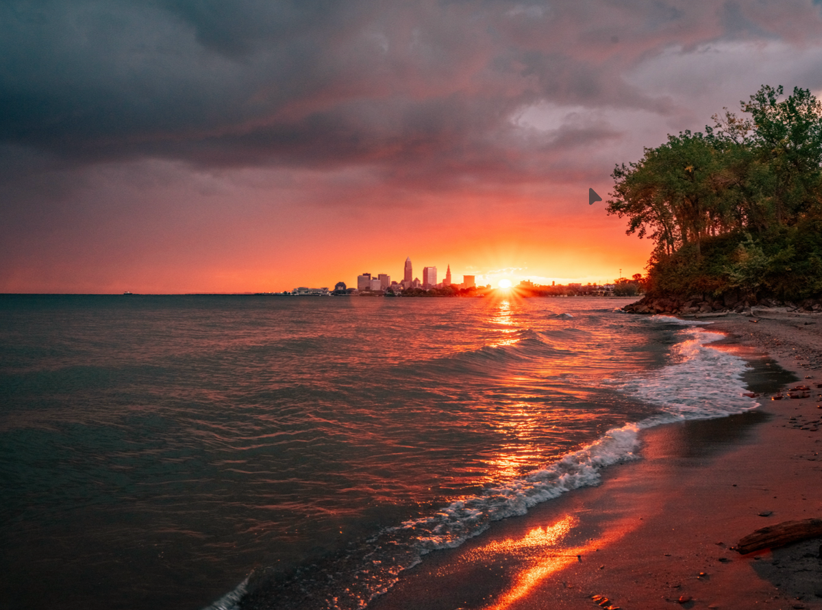 A Cleveland Football Sunrise in Cleveland, Ohio