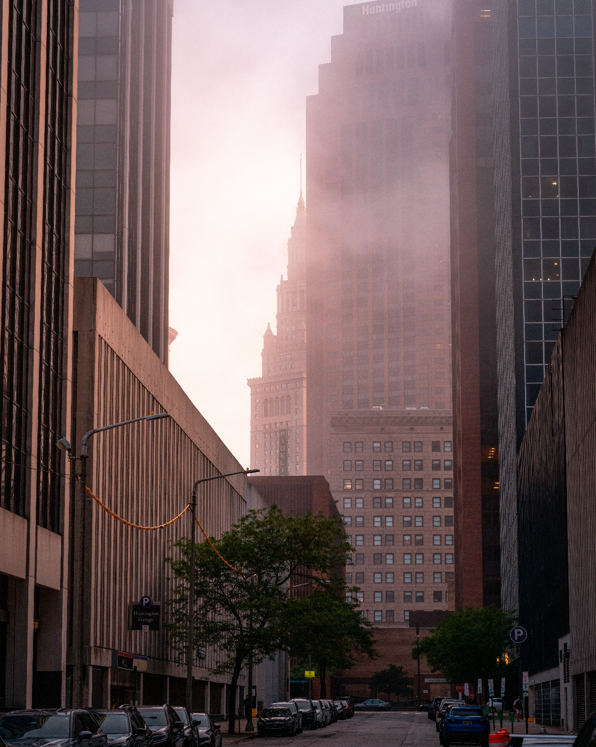 Foggy Downtown Frames in Cleveland, Ohio