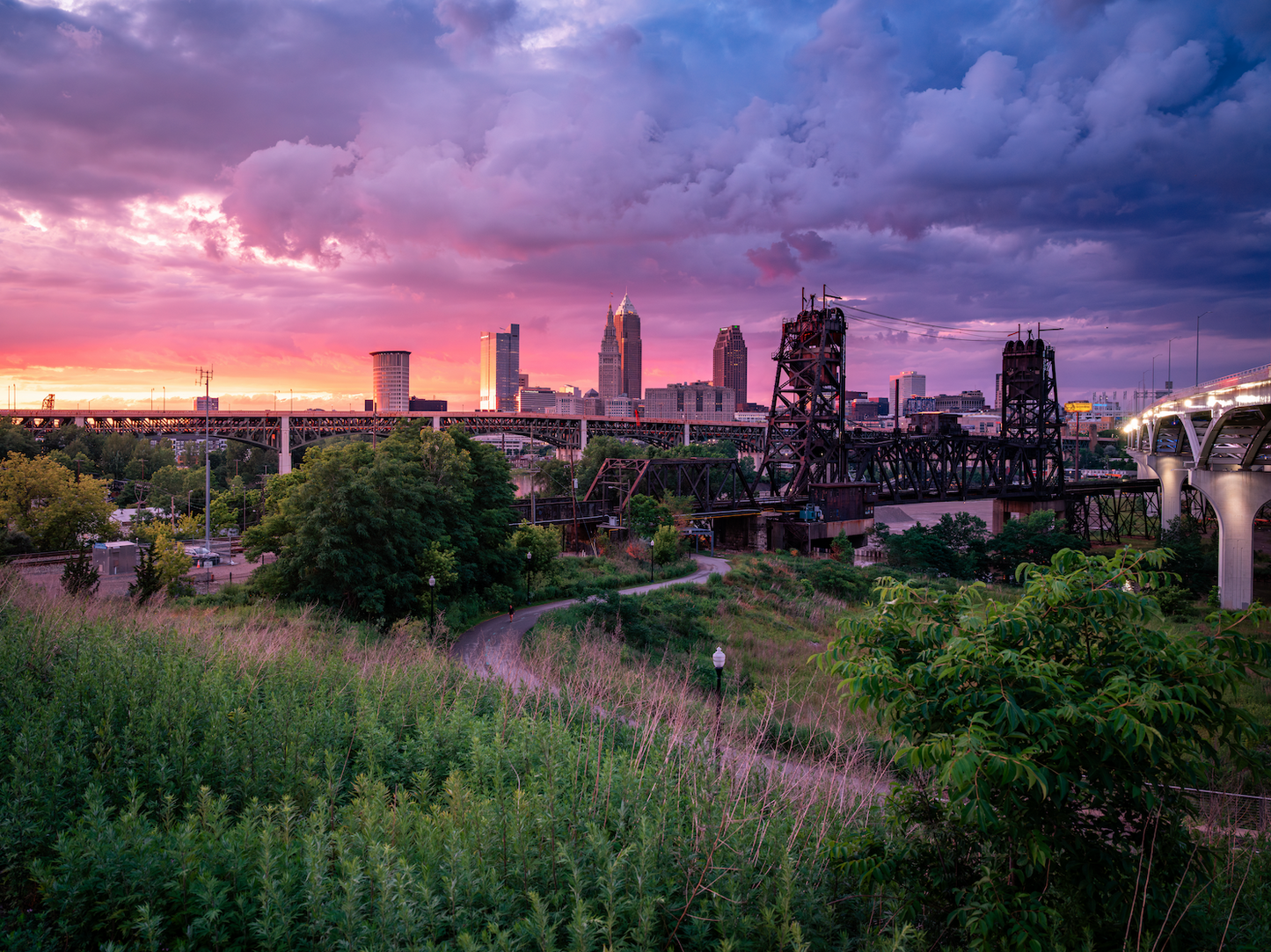 Wild Towpath Skies in Cleveland, Ohio