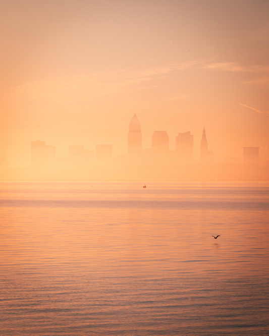 Summer Fog over Cleveland, Ohio from Lakewood Park