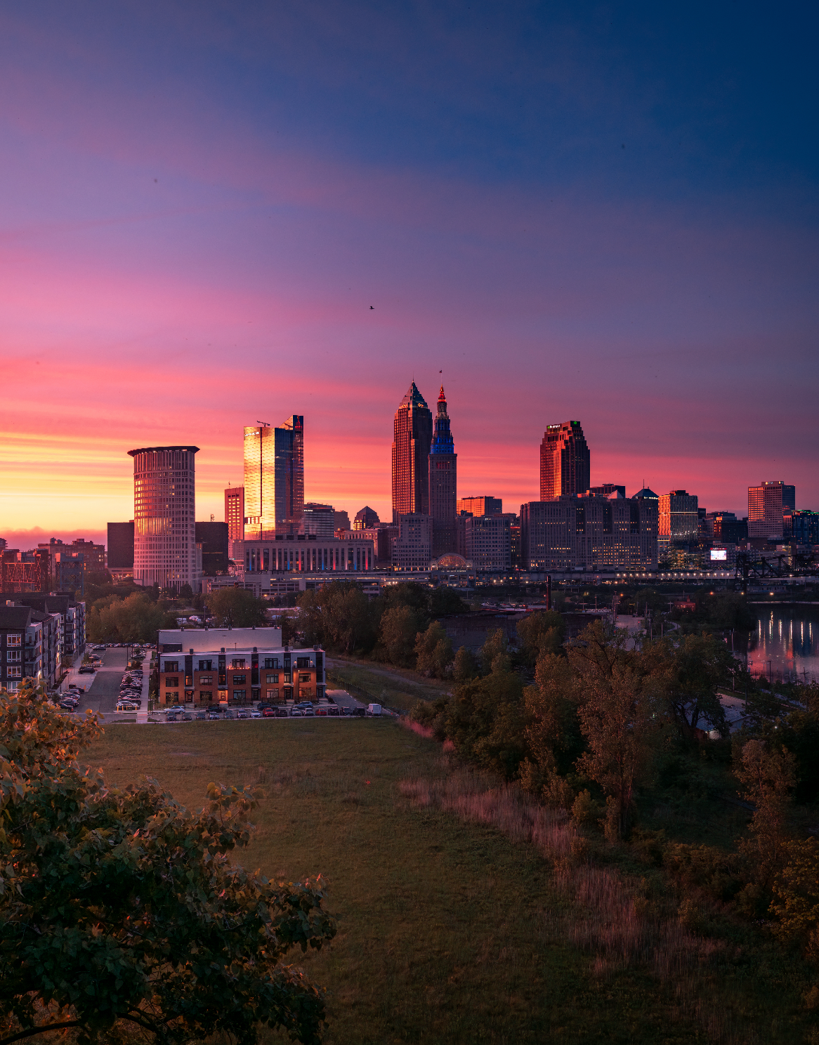 May Sunset Skies in Cleveland, Ohio