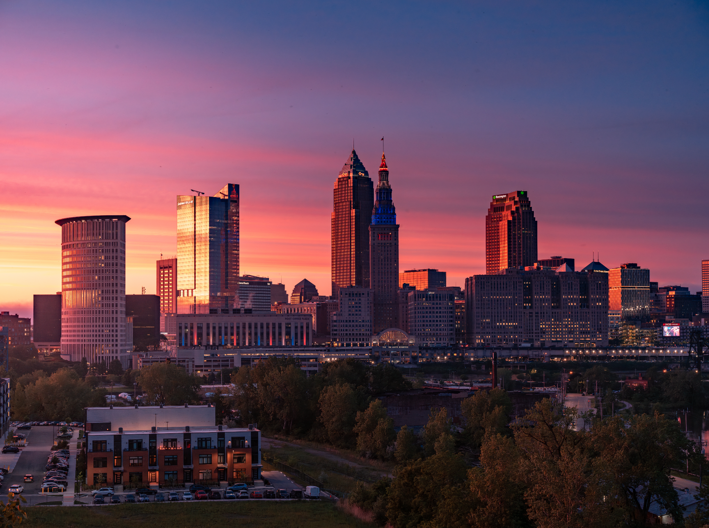 May Sunset Skies in Cleveland, Ohio