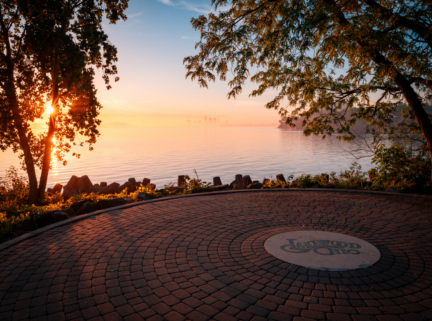 Peaceful Summer Mornings over Cleveland, Ohio from Lakewood Park