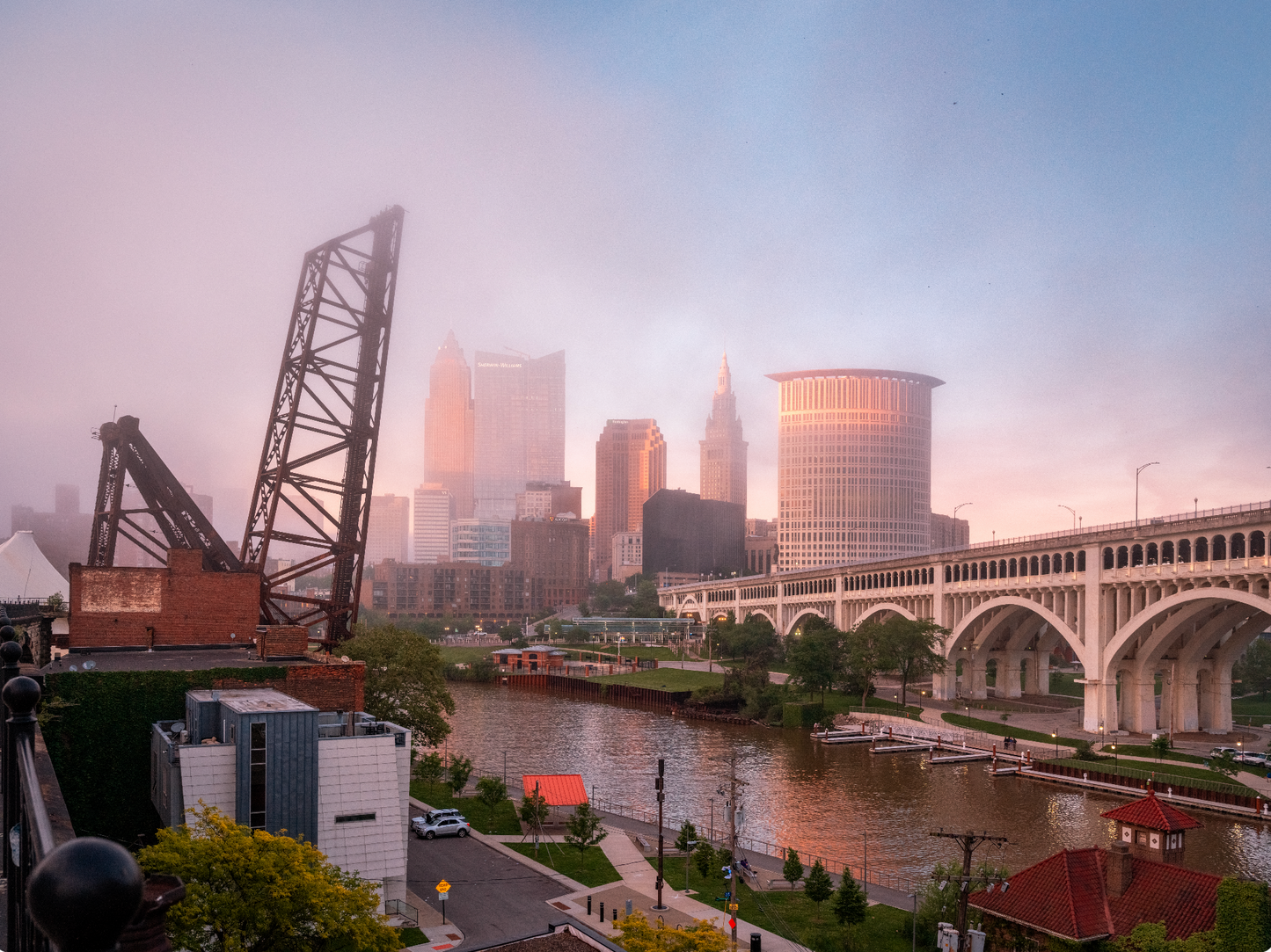 Foggy Superior Sunsets in Cleveland, Ohio